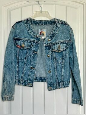 Vintage Jordache Gold 1980’s acid wash Jean Jacket